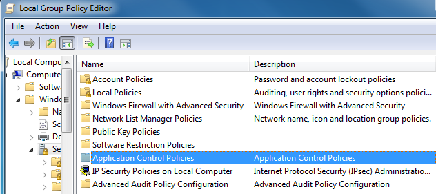 prompting user to double click application control policies