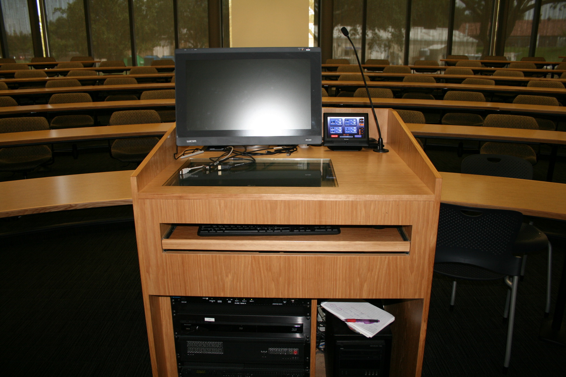 BEC 1620 podium at the front of the classroom