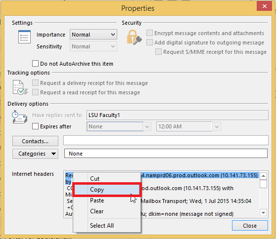 Select and Copy the desired text.