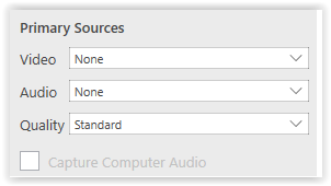 Primary Source for Video and Audio Selection 