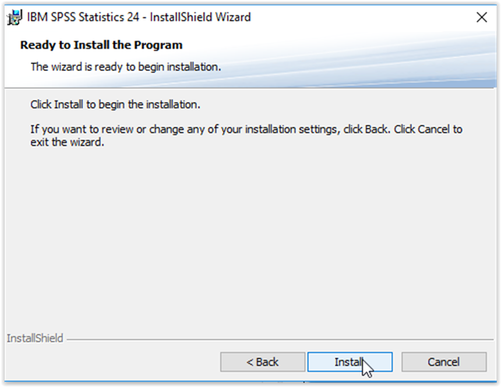 Install button window