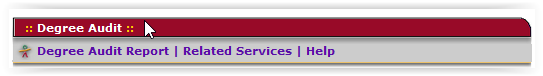 the degree audit task bar