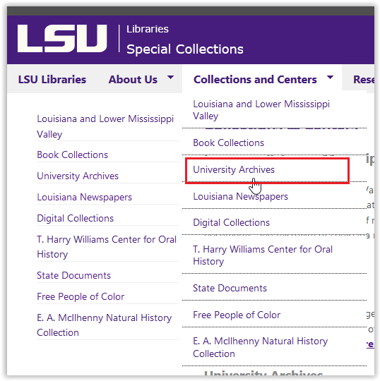 Special Collections - University Archives