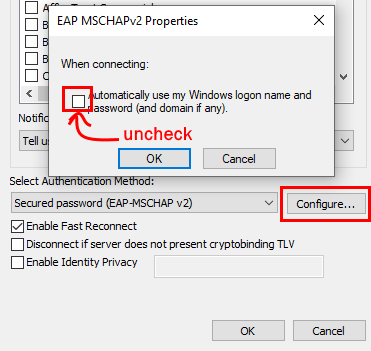 Clicking configure button at bottom of window, then uncheck the box