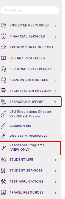 Sponsored Programs