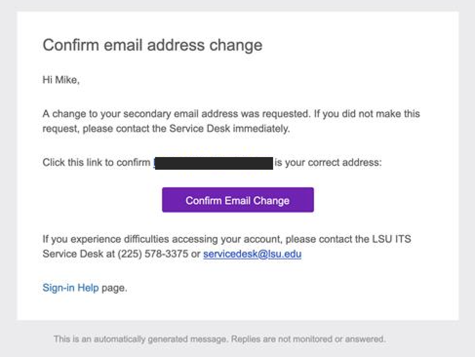 confirm email change button in your email