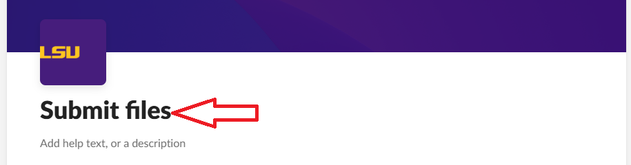 submit files highlighted